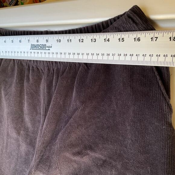 Lands' End Women Casual Velvet Pants size L/P (14/16). Purple - Picture 2 of 10